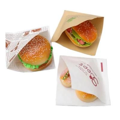 Bakery Puff Doughnut Pie Packaging White Kraft Paper Bags