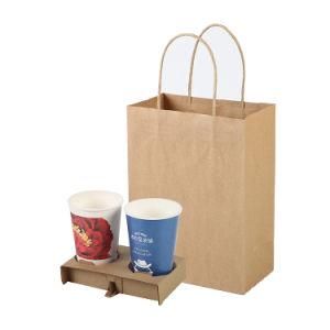 Luxury Custom Tea Filter Bag Handle Kraft Paper Handbag Tote Bags