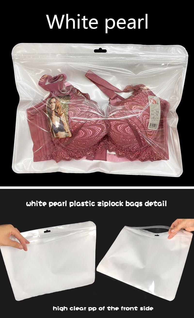 Frosted Large Size Zipper Bag Plastic Clothing Packaging Bag