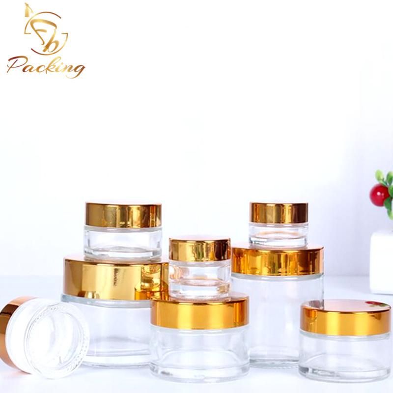 Wholesale Packaging Clear Cosmetic Glass Jar 20g 30g 50g 100g for Cream or Perfume