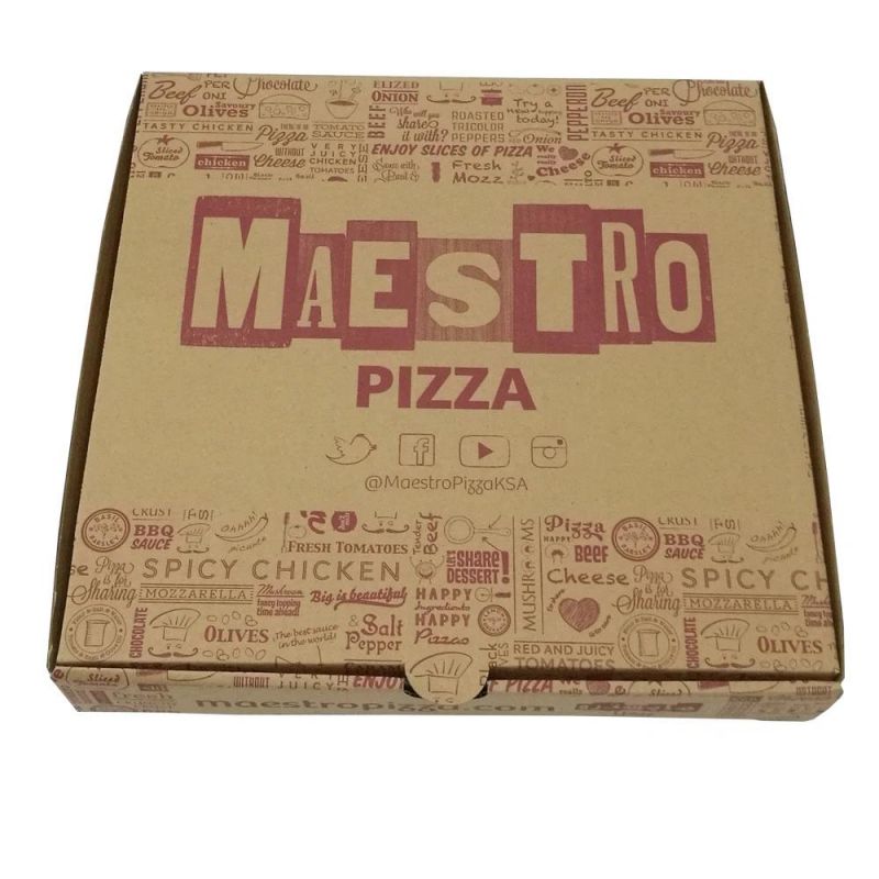 Professional Factory Custom White Pizza Box Tuck for Packaging