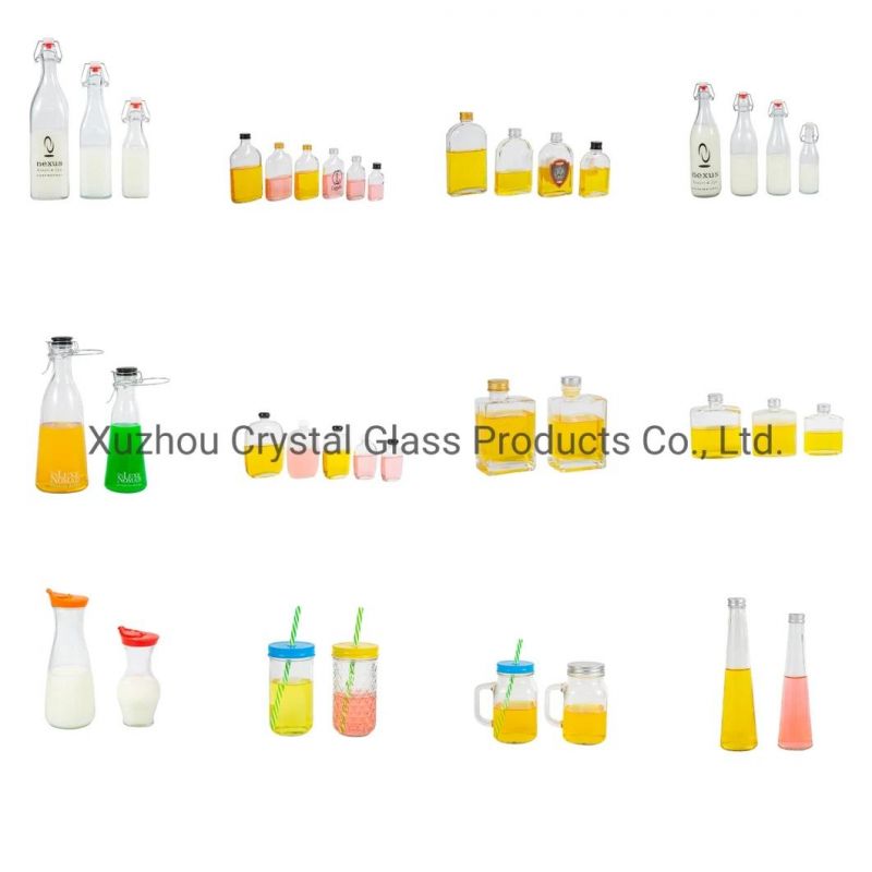 200ml Empty Beverage Juice Milk Glass Bottle with Plastic Cap