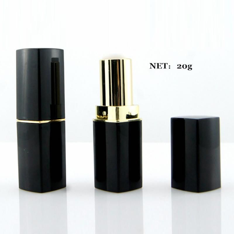 Bulk Wholesale Fancy Square Luxury Black Lipstick Empty Tubes High Quality Lip Balm Container