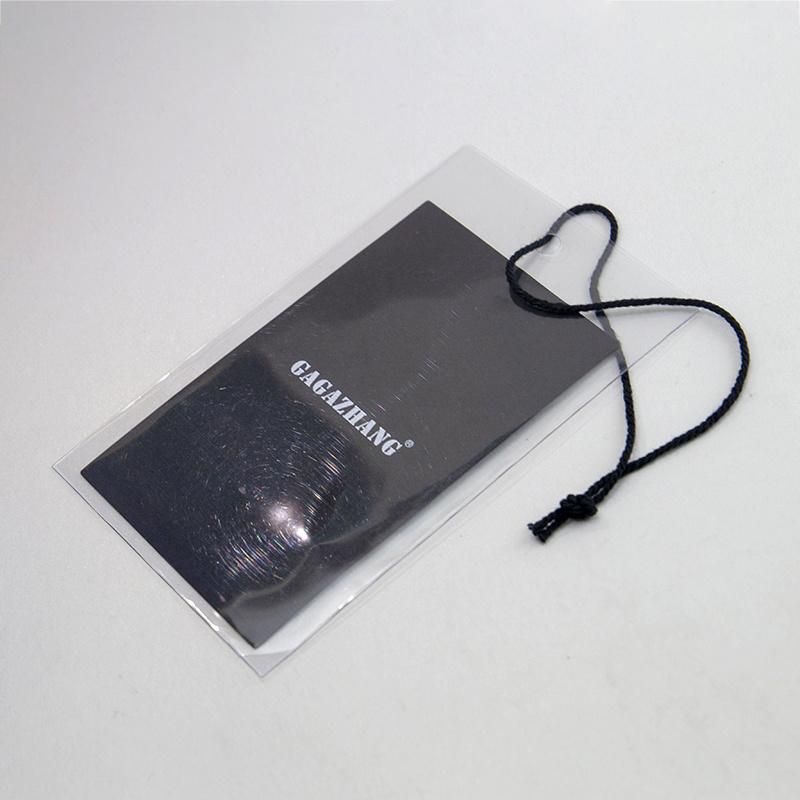 Custom 0.08mm Thick PVC Instruction Bag Packed Hang Tag