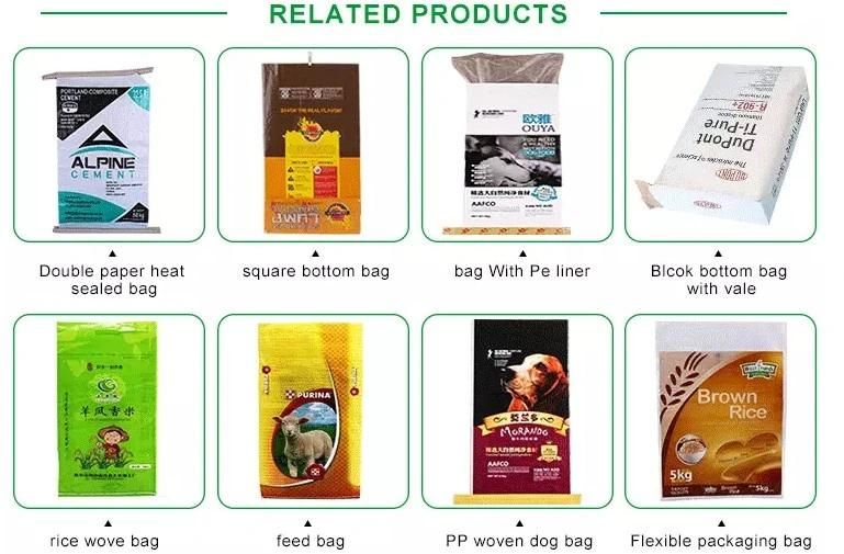 Color Printed BOPP PP Woven Packaging Bags for Animal Feed, Fertilizer, Seed, Corn