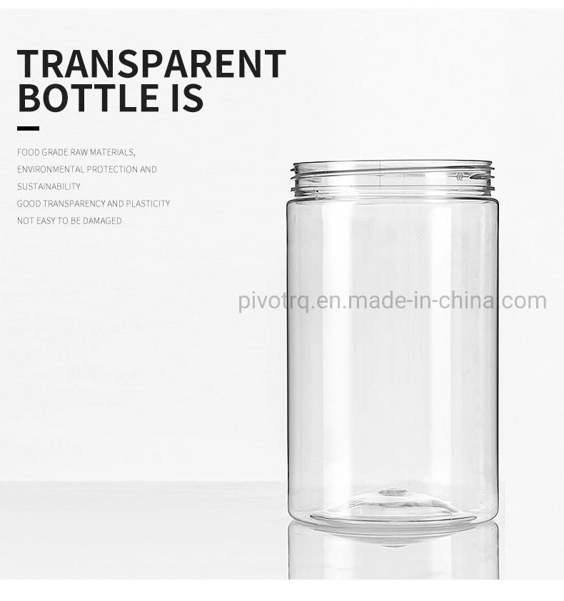 400ml 500ml 615ml Food Packaging Pet Transparent Plastic Bottle for Cans Empty Plastic Jars