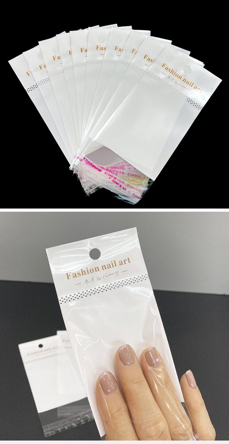 Fashion Nail Art Transparent Packaging Bagself Adhesive Seal Tape