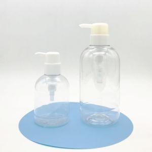 200ml 500ml Transparent Pet Plastic Cosmetic Packaging Shampoo Bottle with Pump