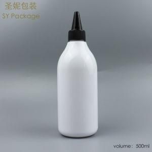 White Color Plastic Liquid Soap Shampoo Bottle with Twist Plastic Cap
