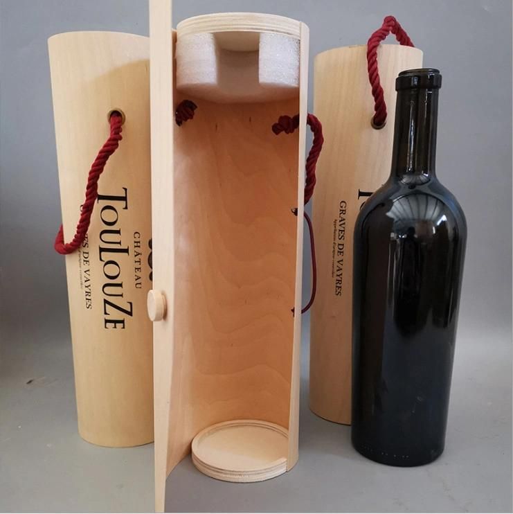 Custom Wholesale Natural Wood Packaging Gift Wine Box Brandy Whiskey Vodka Champagne Gin Vermouth Rum Sake Tequila British Gin Bitters Vermouth Liqueur