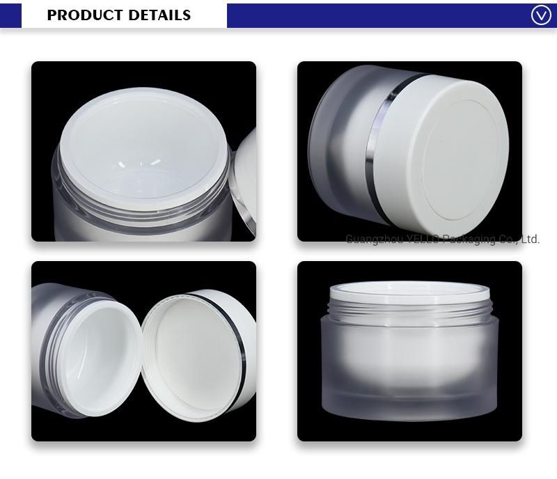 Customized Logo Luxury Cosmetic Containers 50g PS Plastic Cream Clear Matte Jar Manufacturer