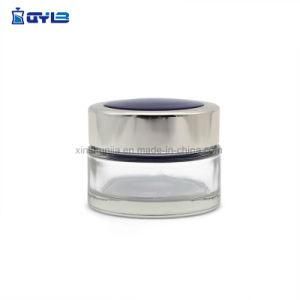 Empty Clear Glass Jar with Silver Aluminum Cap