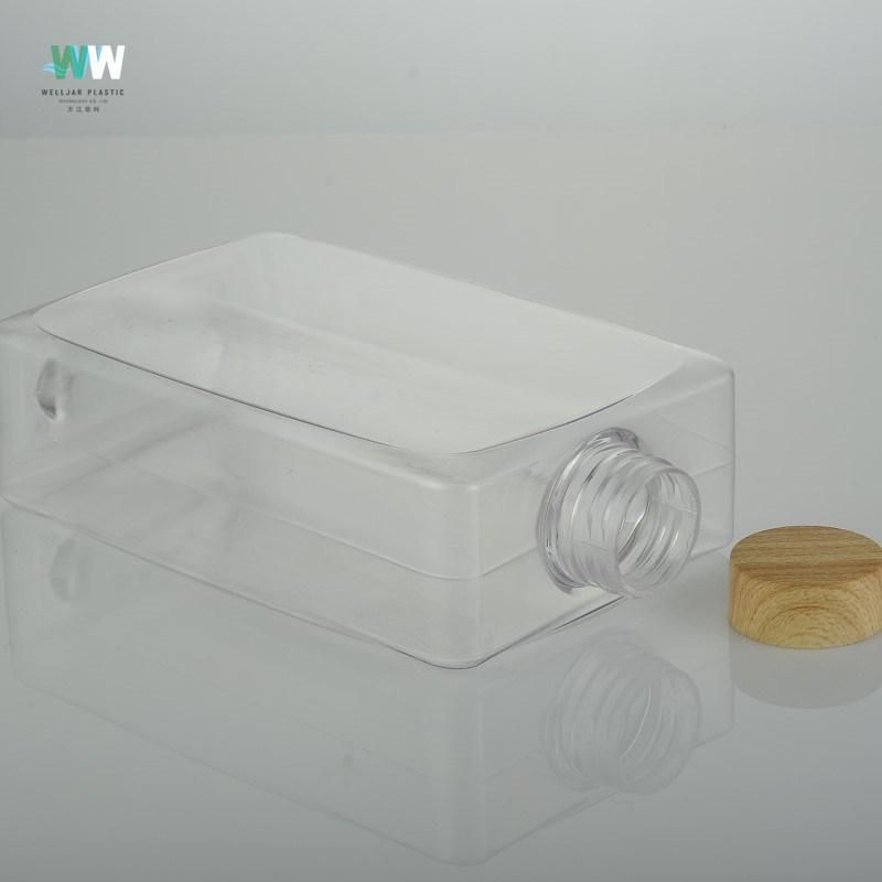 650ml Pet Empty Square Bottle with Screw Cap