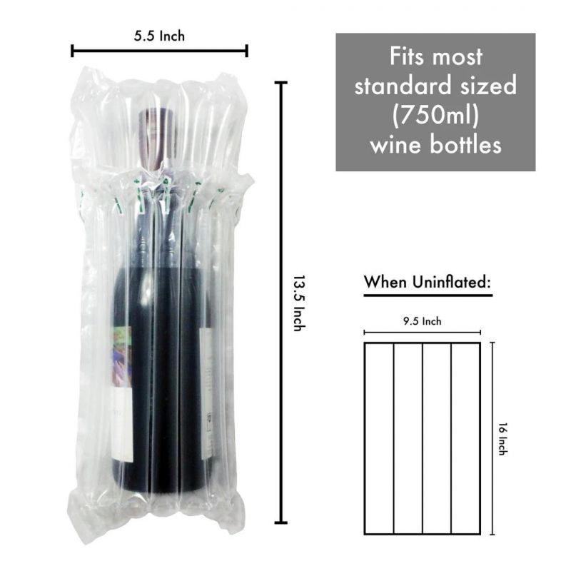 Air Column Bag Film Rolls Bubble Cushion Wrap Packaging Wine Bottle Protecto