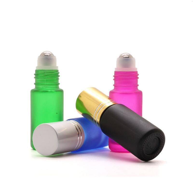 1ml 2ml 3ml 5ml 10ml Thin Glass Roll on Bottle Sample Test Roller Essential Oil Bottles with Stainless Steel/Glass Ball