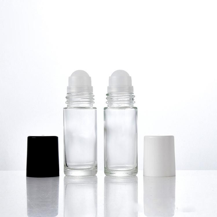 Frosted Empty Glass Perfume Essential Oil 10ml 30ml 50ml Roll on Glass Bottle with Black Cap
