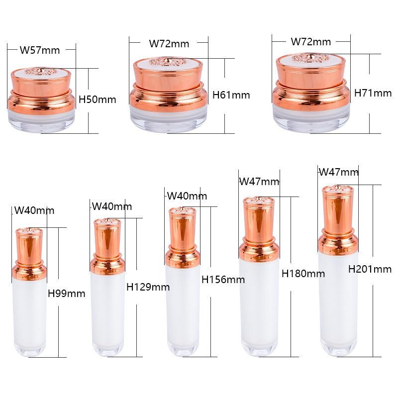 in Stock 100ml 120ml Luxury Design Empty Plastic Skincare Lotion Pump Packaging Cosmetic Bottles