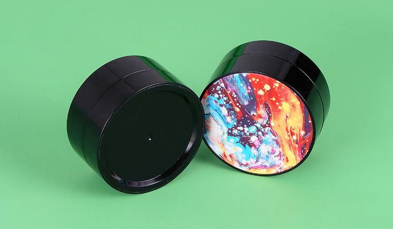 Elegant Round Black Customized Empty Silica Gel Air Cushion Box Bb Cushion Case with Silica Gel Sifter