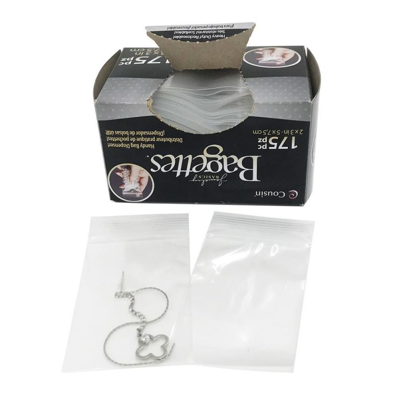 Small Clear Zip Lock Bag for Jewelry / Necklace /Earings Packaging with Custom Printing