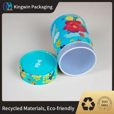 Wholesale Food Grade Cardboard Collagen Paper Tube Canister Packaging with Custom Design