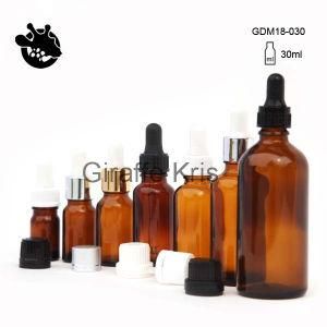 Wholesale 30ml Amber Glass Essential Oil Bottle with Dropper