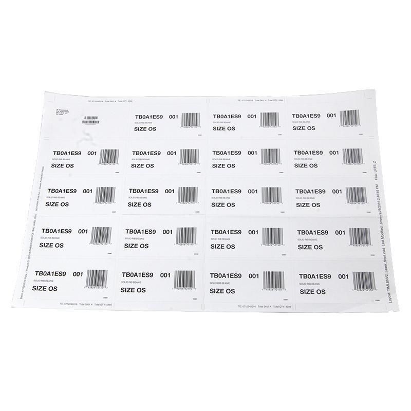 Simple Paper Shipping Adhesive Barcode Sticker Labels on Sheets