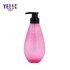 Pink Pet Plastic Round Cosmetic Skincare Packaging Shampoo Conditioner Bottles Lotion Bottle 500ml
