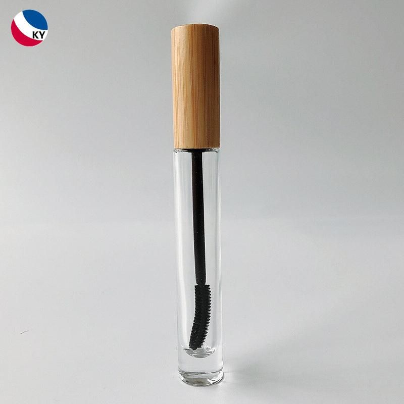 New Transparent Amber Glass Empty Eyebrow Lipgloss Applicator Tube 10ml Wholesale Eyelash Grower Mascara Packaging Glass Bottles