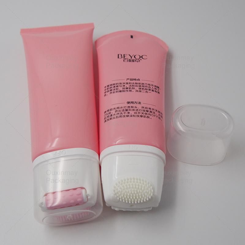 PE Tube with Roller Massage Applicator Oval Empty Plastic Cream