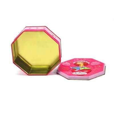 Wholesale Irregular Shape Short Cake Tin Box for Strawberry Biscuit