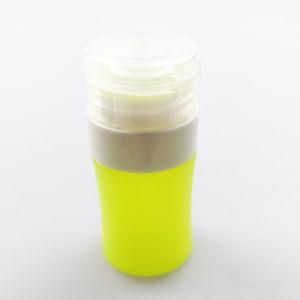 Small Size Cylinder-Shaped Refillable FDA/LFGB Food Grade Silicone Cosmetic Travel Bottles, Yellow