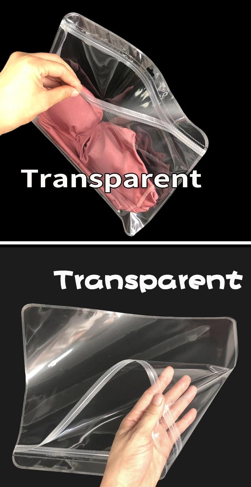 PP Transparentbig Size Zipper Bag Plastic Clothing Packaging Bag