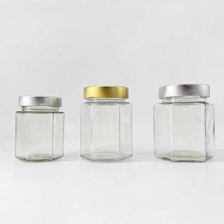Deep Lids 250ml 500ml 380ml Jar Jam Honey Hexagon Glass Jars
