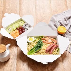 Disposable Take Away Kraft Paper Lunch Box Paper Food Container