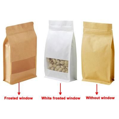 Best Selling Zipper Stand up Kraft Paper Bag with Window for Food