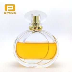2020 New Design Double Circle Clear Glass Perfume Bottle for Lady Women Man Mens Large Perfume Bottle for Sale