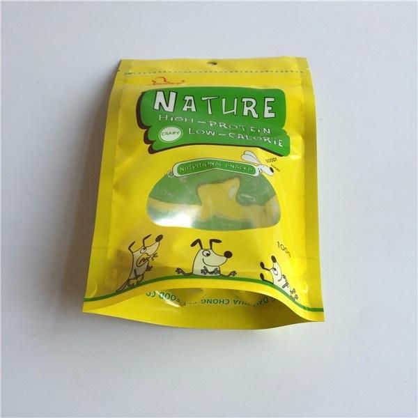 Top Zip Custom Printed Plastic Aluminium Foil Lamination Bag for Pet Snack