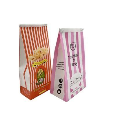 Food Packaging Brown Kraft Tin Tie Paper Bag for Nuts Dessert
