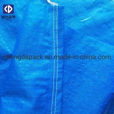 China Empty Station 50kg Cement White Green Woven PP Construction Waste Bag Manufacturer
