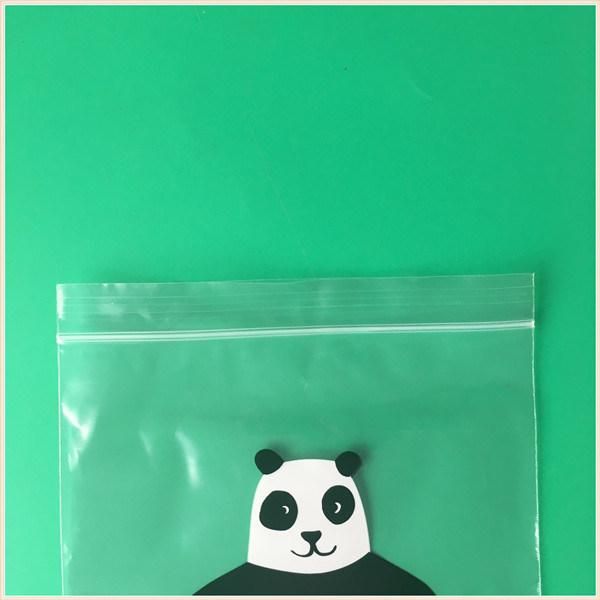 Custom Printed Zipper Bag Resealable Plastic Zip Lock Food Bag with Panda Printing