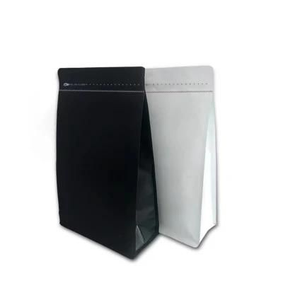 Flat Bottom Stand up Pouch Aluminum Foil Zip Lock Coffee Bag/ Matt Laminated Upright Food Plastic Bag