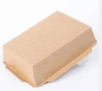 Wholesale White Brown Color Oilproof Salad Box Customized Environmentally Friendly Kraft Pulp Paper Meal Box Pasta Box Rice Meal Container