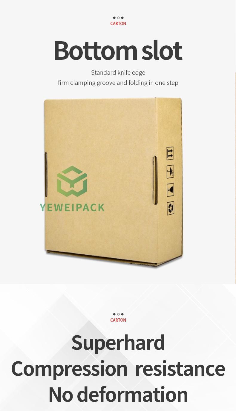 Brown Rectangular Folding Carton Die Cut Kraft Cardboard Box Packaging Corrugated Box