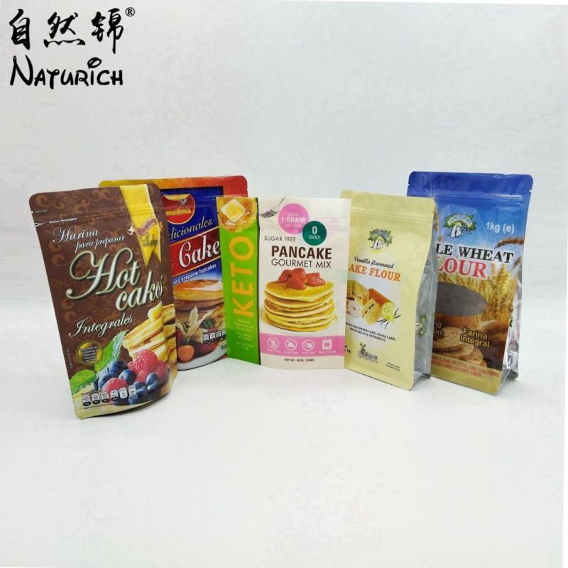 Food Packaging Bag Square Bottom Kraft Paper Pouches Food Bag