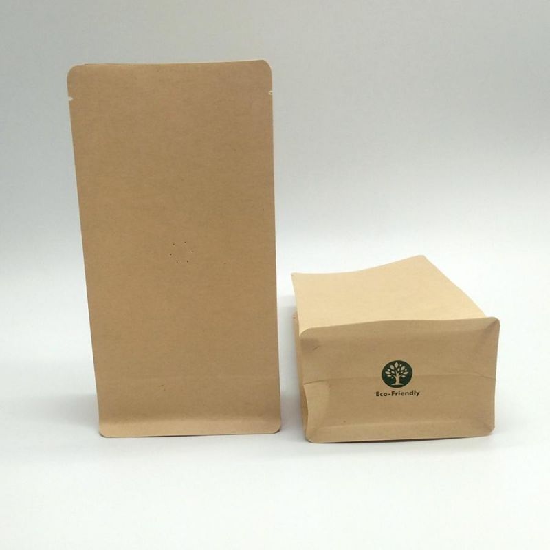 Stock Kraft Paper Bag with Clear Window and Tin Tie