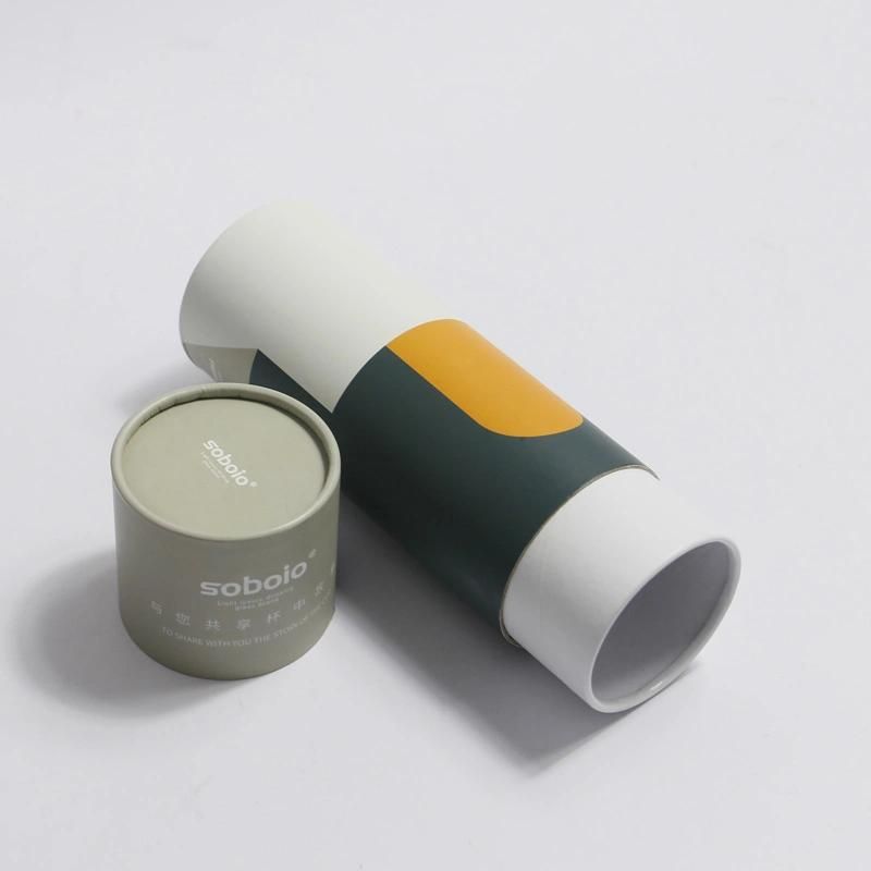 Custom Dry Resistance Seal Packaging Box Green Original Paper Tube