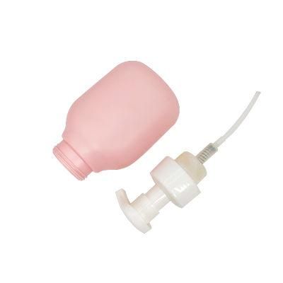 Custom Pink 300ml Refillable HDPE Plastic Cosmetic Face Cleanser Foam Pump Bottle Packaging