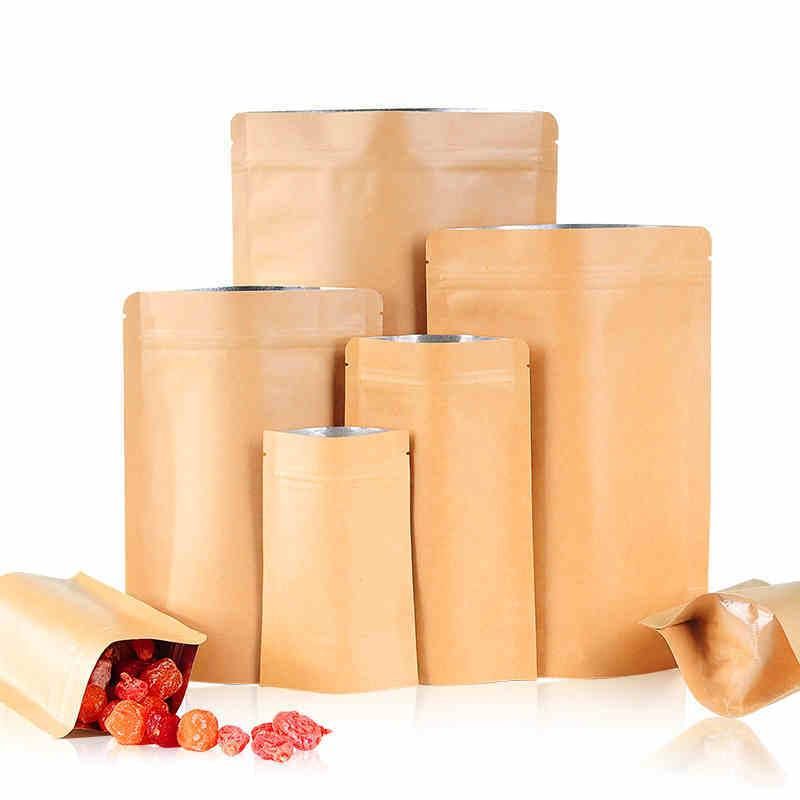 Matt Finish Kraft Bag with Zipper and Bottom 100g/200g/300g/400g/500g/1000g