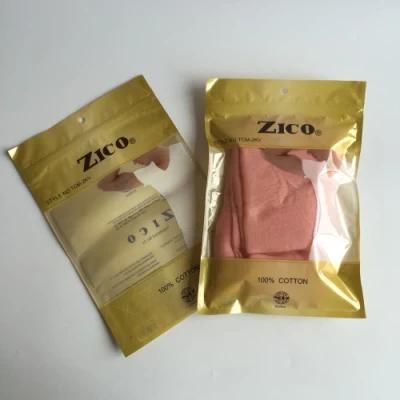 Self-Sealing Zipper Three-Side Sealing Compound Plastic Packaging Bag for T-Shirt