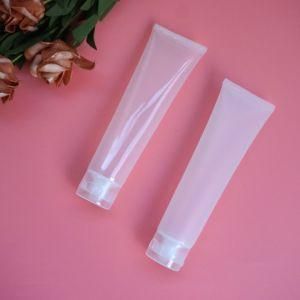 Clear Shiny Transparent 100g Hand Cream Soft Tube with Flip Top Cap
